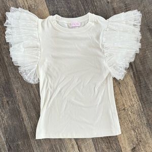 Pink Lily Ruffle T Shirt